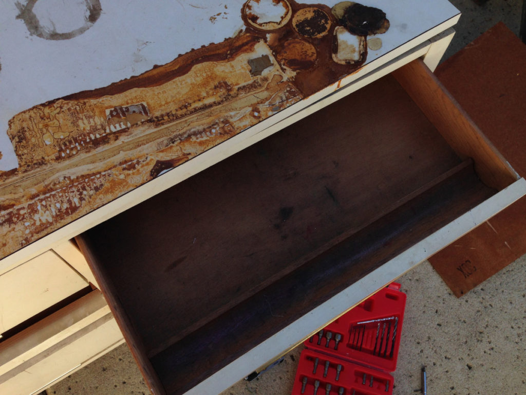photo of old desk drawer