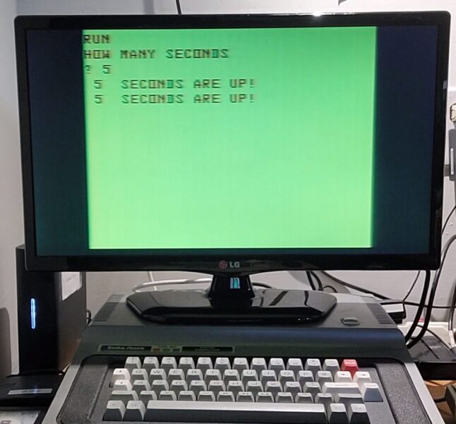 Retro Pomodoro Timer program on a TRS-80